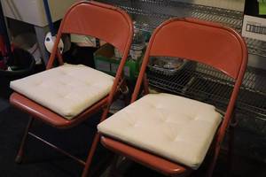 Folding Chairs With Cushions (Lot of 2)