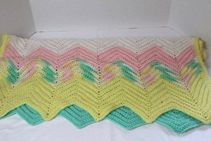 Hand Made Crochet Afghan by Norma Leeton