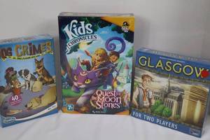 Kids Chronicles, Dog Crimes & Glasgow Board Game Mixed Lot
