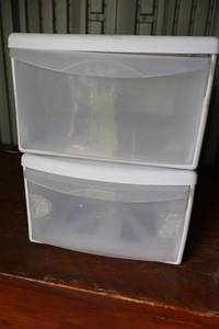 Plastic Storage Bins (Lot of 2)