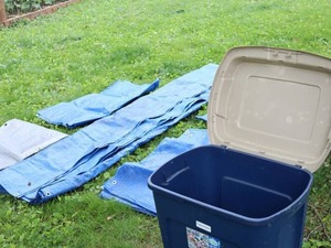 Tarps With Storage Box (Lot of 6)