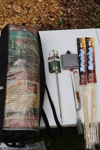 Coleman Camp Cooker, Tent, Sleeping Bags & Marshmallow Sticks Mixed Lot