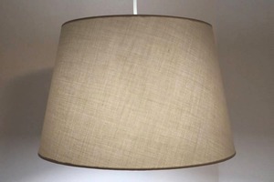 Gray Drum Hanging Lamp