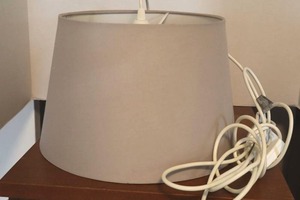 Gray Drum Hanging Lamp