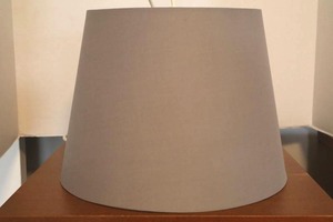 Gray Drum Hanging Lamp