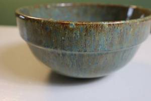 Handmade Ceramic Bowl Blue Speckled Glaze