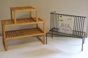 Wood &amp Metal Storage Shelves