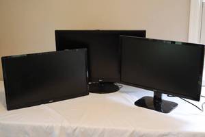 LG 27 & Acer Computer Monitors Mixed Lot (3)