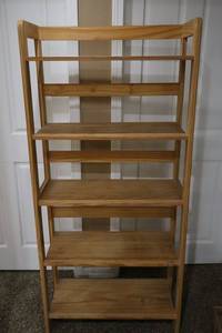Solid Teak Wood Bookshelf Unit 61 X 27.5 X 12.5 in
