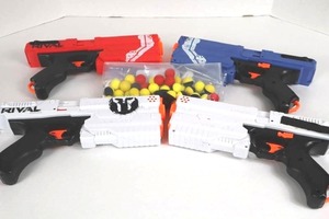 Nerf Rival Kronos XVIII-500 Blasters With Ammo (Lot of 4)