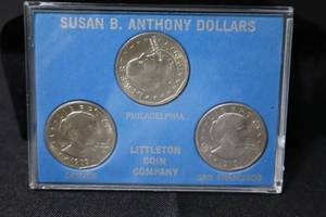 1979 Susan B Anthony Dollar First Year Mint Set (Lot of 3)