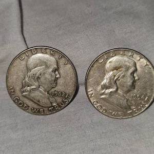 1954,62 Franklin Halves, 50c
