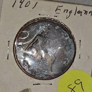 1901 British One Penny 1c