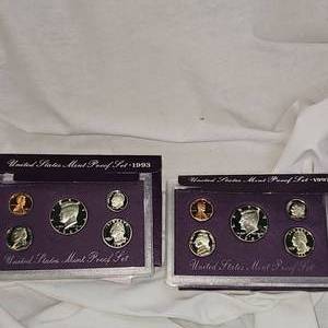 1992,93 Mint Proof Sets-Lot of 2