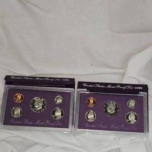 1990,1991 Mint Proof Sets-Lot of 2