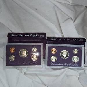 19881989 United States Proof Set Lot of 2