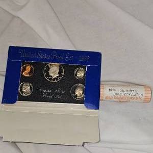 1983 United States Mint Proof Set, Mn Quarter Roll Uncirculated