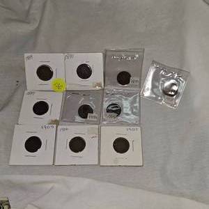 10 Mixed Date Indian Head Penny 1c