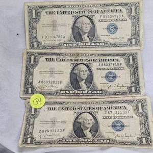 4-$1 Silver Certificates (3-1935 and 1-1957)