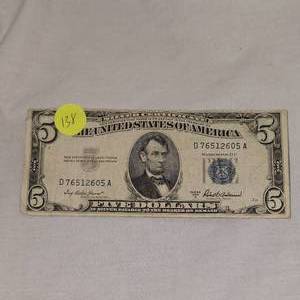1953 Series A $5 silver Certificate