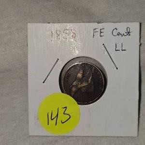 1858 Flying Eagle Cent, FE, Large Letters