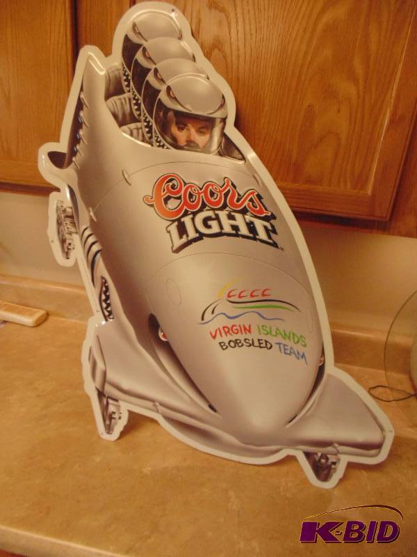 lot 34 image: Coors Light Metal Sign