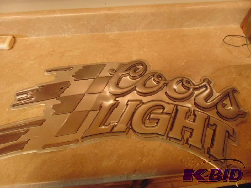 lot 37 image: Coors Light Metal Sign