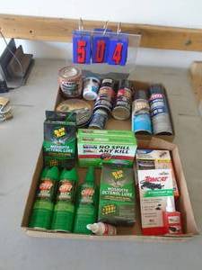 2 flats of outdoor off bug spray & auto accessories.As shown. CASH ON SITE ONLY. PICKUP IS TUESDAY MAY 19TH FROM 11 AM TO 4 PM. REGARDLESS WHAT THE SCHEDULE STATES.