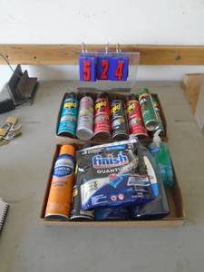 2 flats of cleaning supplies. As shown. CASH ON SITE ONLY. PICKUP IS TUESDAY MAY 19TH FROM 11 AM TO 4 PM. REGARDLESS WHAT THE SCHEDULE STATES.