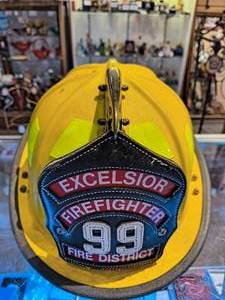 Vintage Authentic Firefighter Helmet