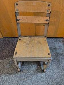 Vintage Child School Chair