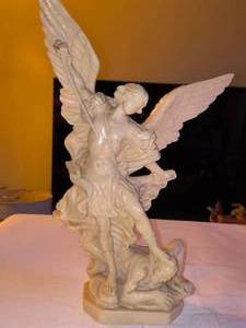 VINTAGE St. Michael slaying the demon - Made in Italy