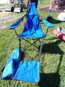 One Blue Camping Lounge Chair (Like New)