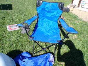 Two Blue Camping Chairs (Like New)