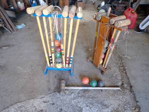 Two Croquet Sets Vintage