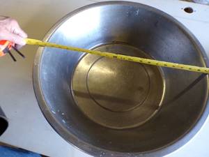 Large Stainless Steel Tub 22 Round 6 Deep