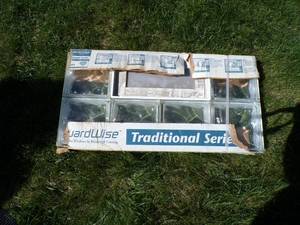 NEW Glass Block Window with Vent opening and Screen