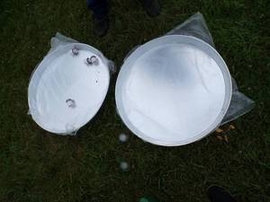 Three Aluminum Water Heater Pans