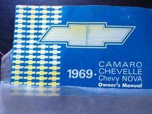 1969 Camaro Chevelle Chevy Nova Owners Manual in Original Plastic