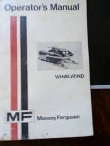 Massey Ferguson Operators Manual for a Whirlwind Snowmobile