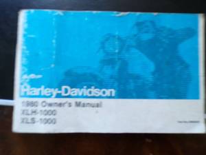 1980 Owners Manual for a AMF Harley-Davidson XLH-1000, XLS-1000