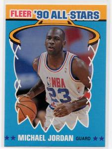 1990 Fleer All Stars Michael Jordan #5 Basketball Card