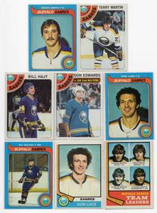 Lot Of 8 Vintage Hockey Cards Including 1978-79 Topps #118 Terry Martin, 1979-80 Topps #89 Derek Smith, and More