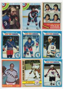 Lot Of 9 Vintage Hockey Cards Including  1978-79 Topps Don Murdoch #11, 1974-75 Topps #208 Ron Duguay, and More
