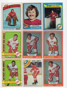 Lot Of 9 Vintage Hockey Cards Including 1973-74 Topps Tim Ecclestone #124, 1974-75 Topps Jim Rutherford #225, and More