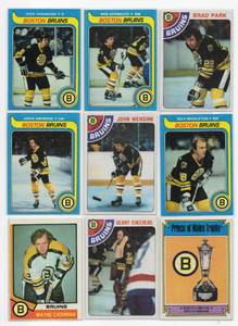 Lot Of 9 Vintage Hockey Cards Including 1978-79 Topps #133 John Wensink Rookie Card, 1979 Topps Bob Scmautz #144, and More