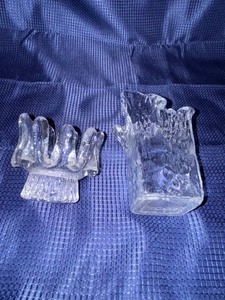 Lot of clear glass sculpture pieces