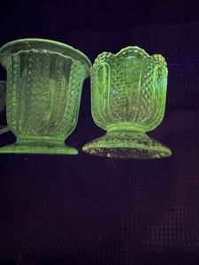 Misc lot of vintage glass that GLOWS