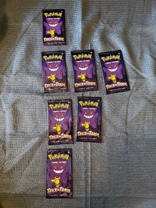 7 sealed trick or trade pokemon cards packages