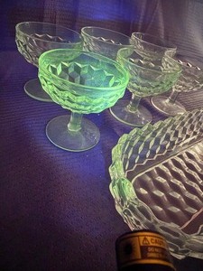 Lot of fostoria glass GLOWS